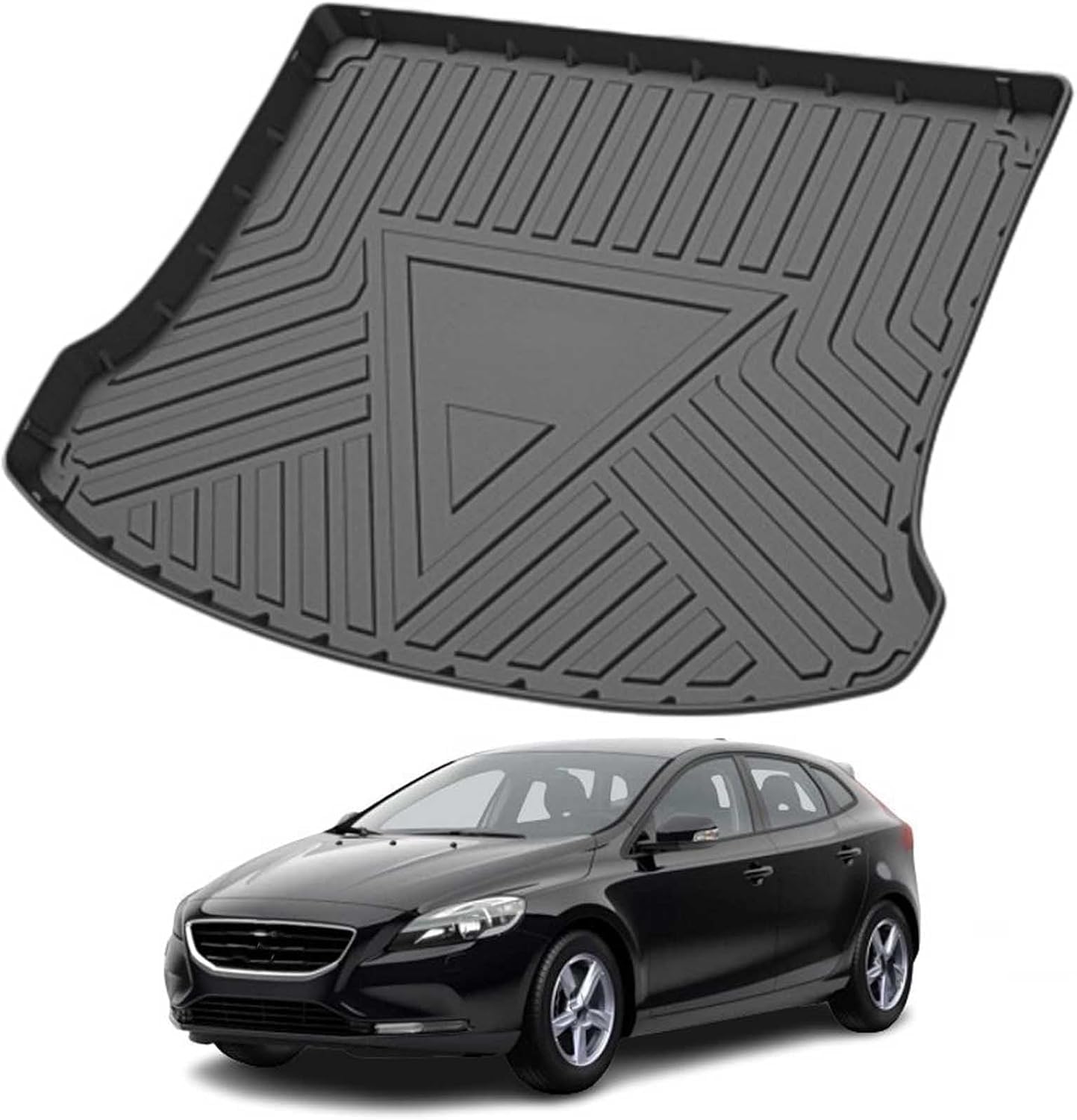 liufangfc Boot Liner for Volvo V40 2013-2019, TPE Waterproof Anti-Slip