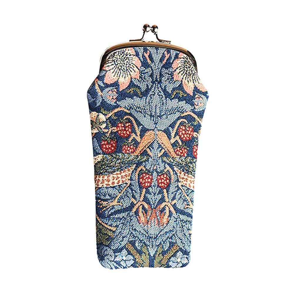 Glasses Pouch Holder Protective Case William Morris Strawberry Thief Blue