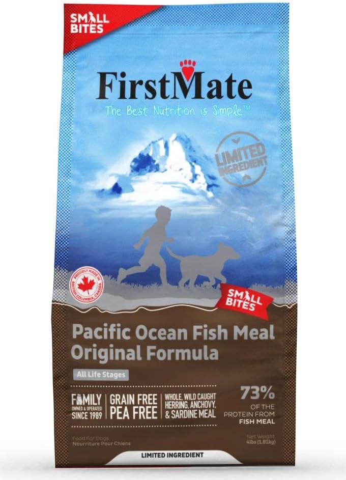 FirstMate, Comida de pescado del ocĂ©ano PacĂfico de ingredientes limitados, fĂłrmula original, pequeños bocados, sin granos, alimento seco para FirstMate, Comida de pescado del ocĂ©ano PacĂfico de ingredientes limitados, fĂłrmula original, pequeños bocados, sin granos, alimento seco para