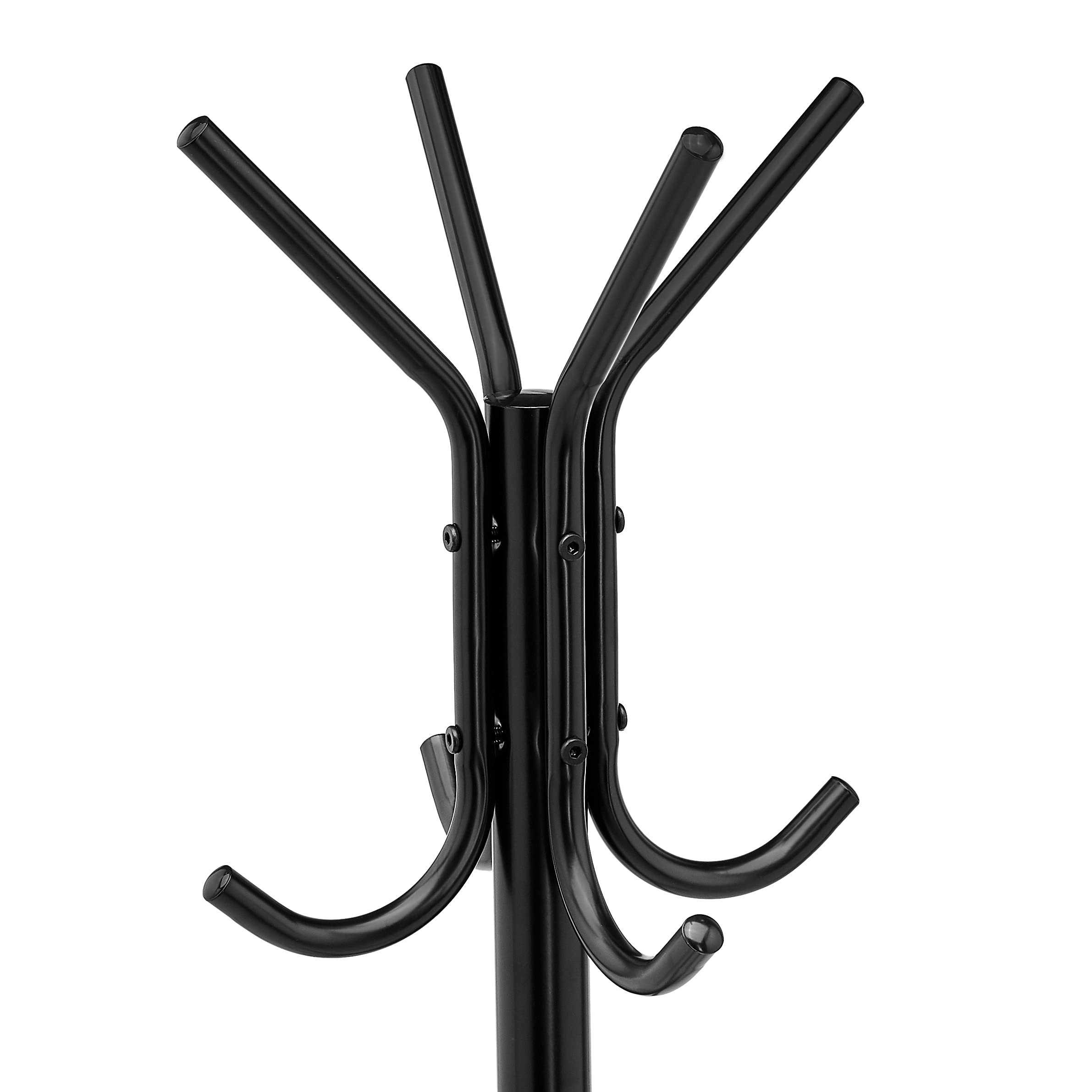 Amazon Basics Appendiabiti in metallo, Nero, 49.5 x 49.5 x 169 cm (L x W x H)