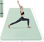 HAPBEAR Extra Large Yoga Mat - 72"x48"/ 78"x54", 6mm/8mm, Non-Slip, Durable, Thick Wide Exercise Mat for Home Workouts, Yoga, Pilates, Stretching, Meditation (Barefoot Exercise)