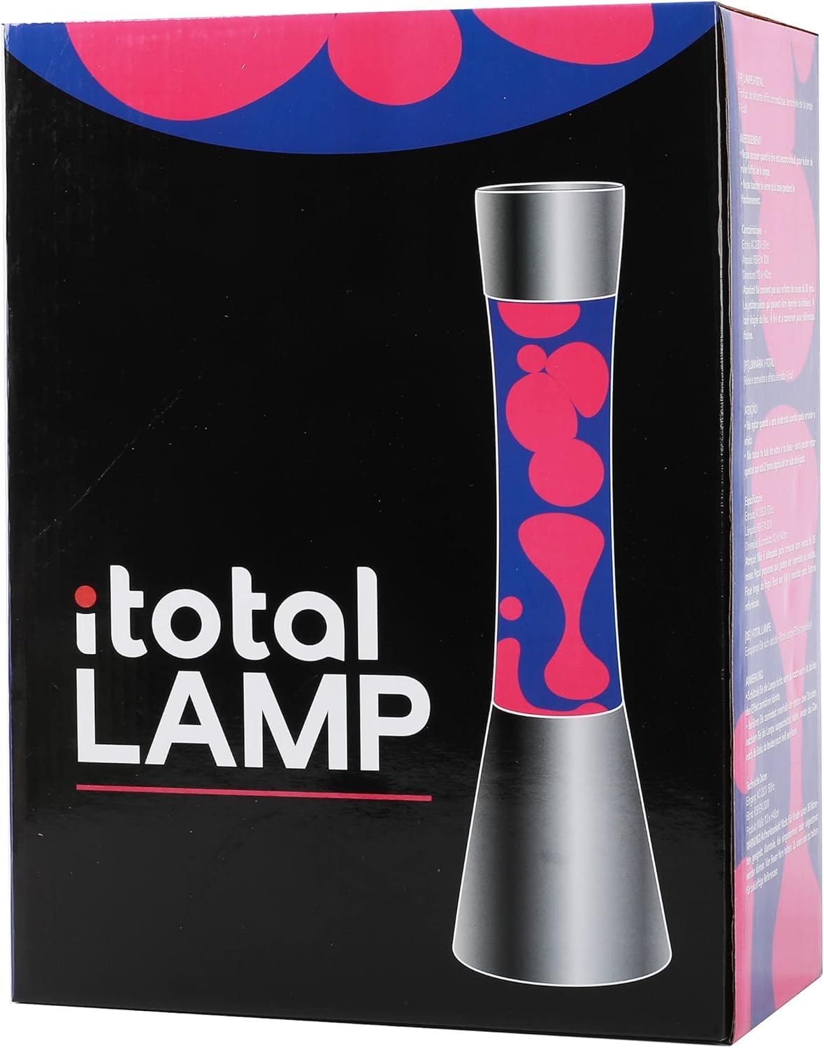 I-TOTAL - Lámparas de lava Magma 40 CM (Morado/Rosa)