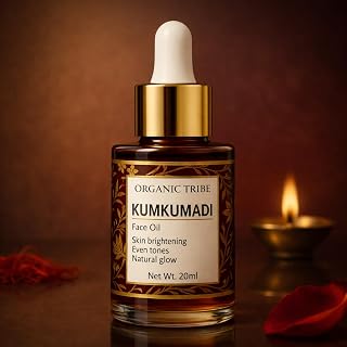 Organic Tribe Kumkumadi Oil For Face 20 Ml, Kumkumadi Tailam Face Oil For Glowing Skin, Dark Spot Corrector Face Serum Price In India