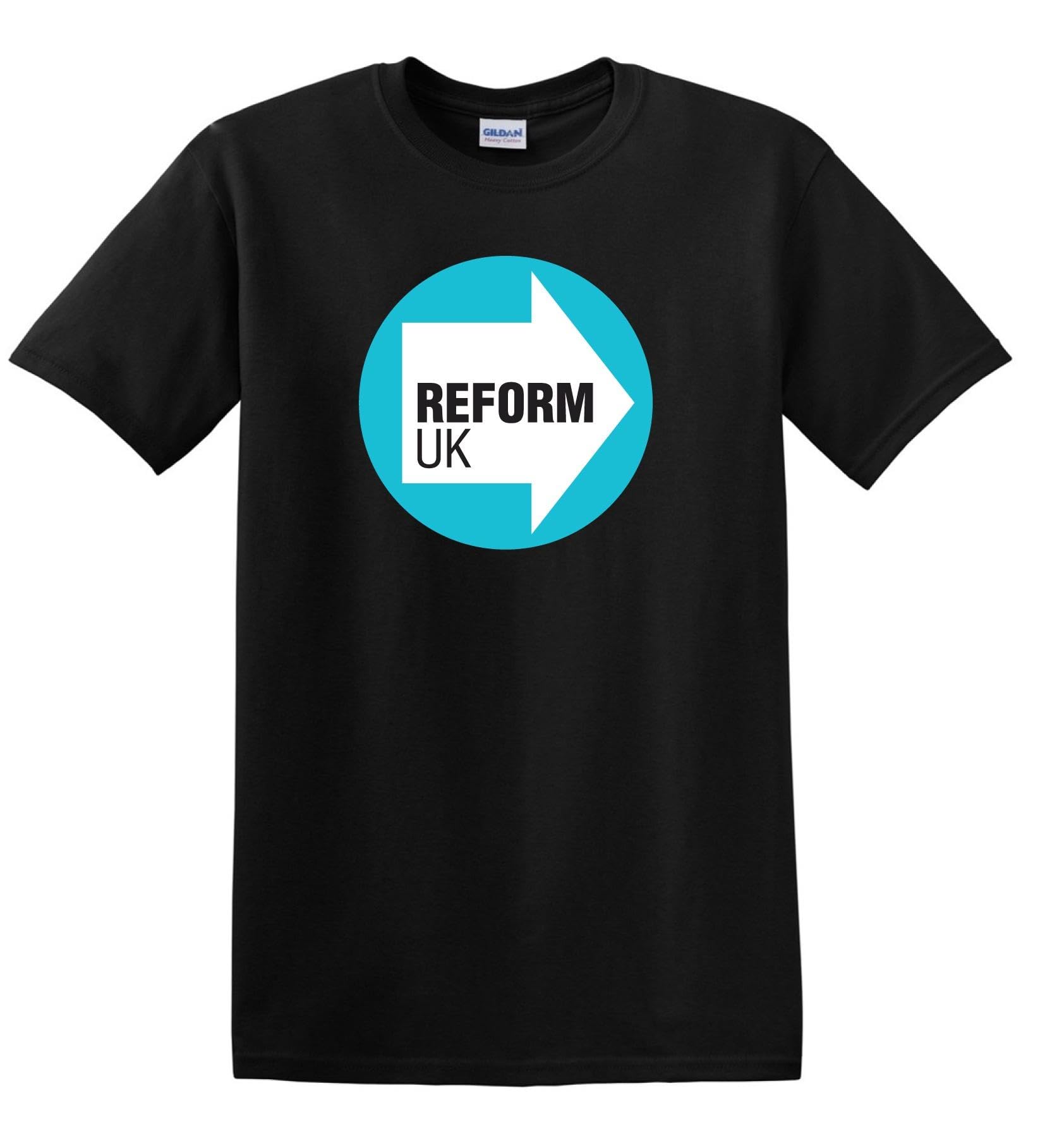 Revolutionary Tees Men's Black Reform Uk Let's Make Britain Great Again Political Farage Tice T-Shirt