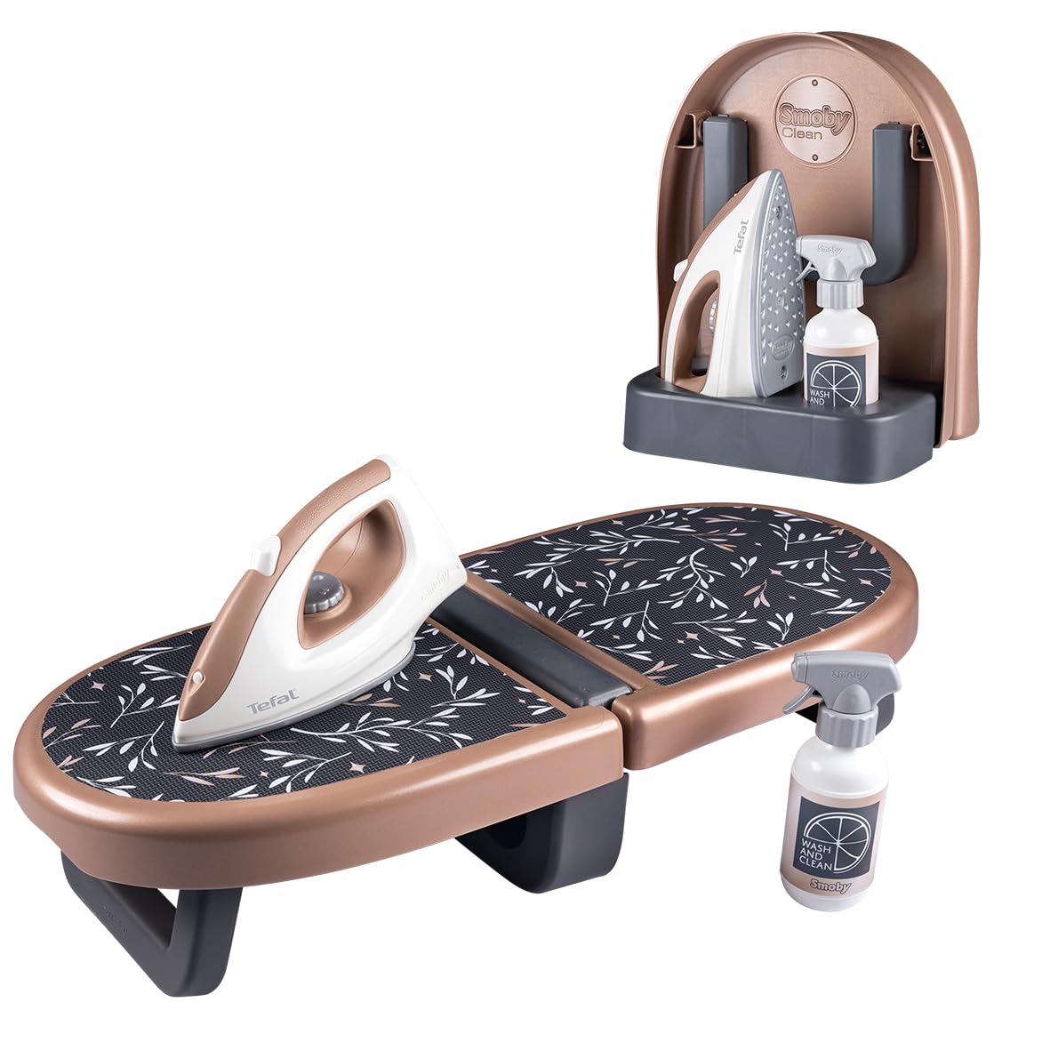 Smoby - Tefal - Tabletop Ironing Board - Imitation Toy - Spray Bottle - Easy to Store - Made in France