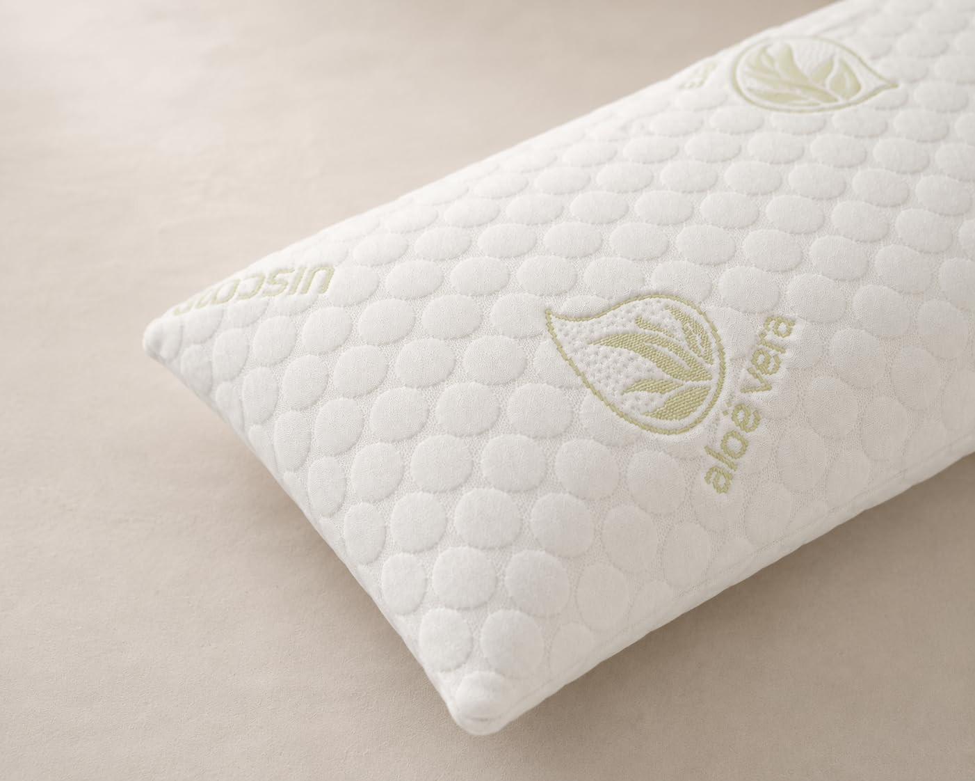 Todocama Poduszka pod głowę, 100% wiskoelastyczna, rdzeń z tkaniny stretch, wyściełany i z cząsteczkami płatków, biały, 2 x 70 cm