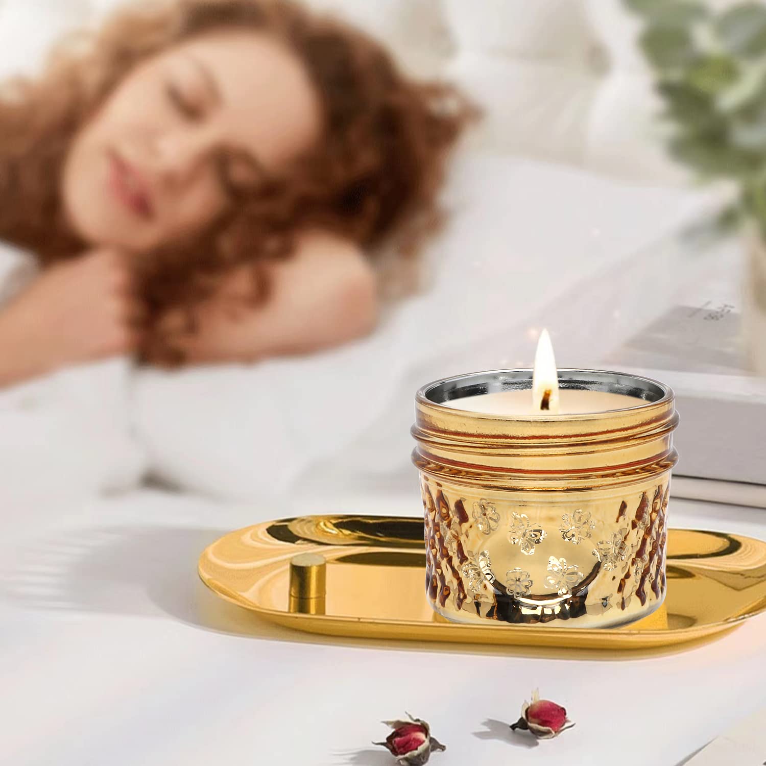 Salzesfalls Mercury Candle Holders Set of 40,Gold Glass Votive Candle Holder Bulk, Candle Holders for Home/Party Decoration