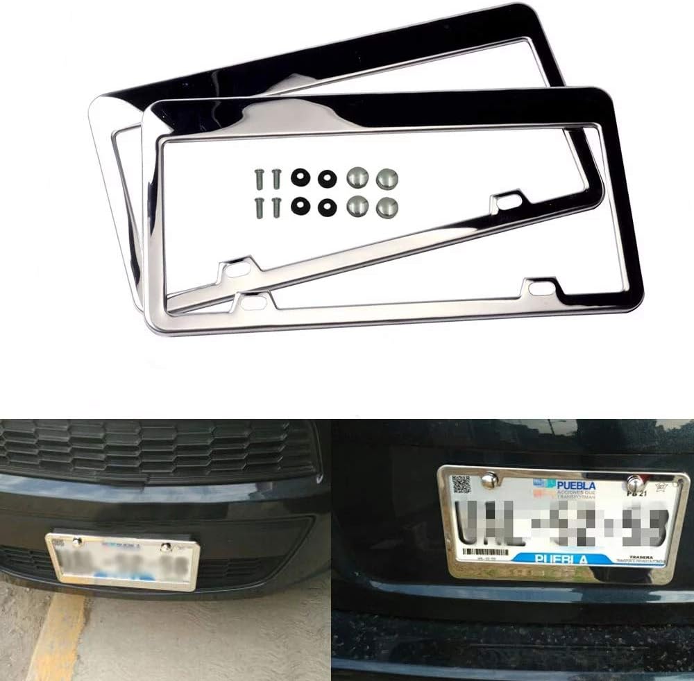 Amazon Co Jp ステンレス鋼 ナンバープレートフレーム 耐久性 スクリューキャップ付き ナンバープレートホルダー スリムなデザイン 車の ナンバープレート トラックのナンバープレート Silver 車 バイク Amazon Co Jp ステンレス鋼 ナンバープレートフレーム 耐久性 スクリューキャップ付き ナンバープレートホルダー スリムなデザイン 車の ナンバープレート トラックのナンバープレート Silver 車 バイク