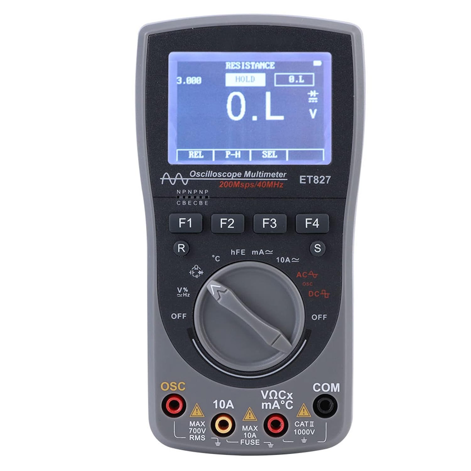 ET827 2 in 1 Multimeter Oscilloscope High Definition Screen Digital Display Oscilloscope