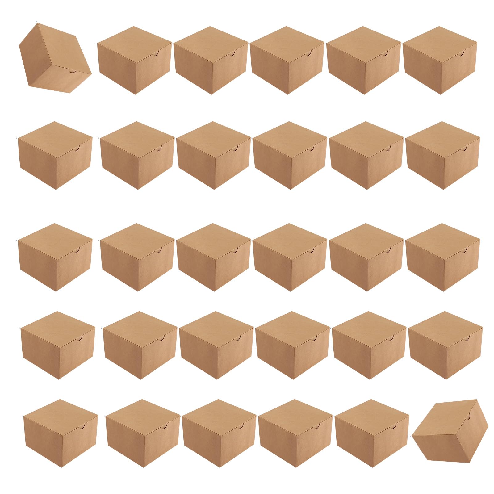 Kalttoy 30Pcs Foldable Paper Gift Boxes Wedding Party Treat Container for Holding Candies Chocolate Cookie Sweets Soaps Gift Packaging Box