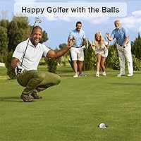 Vista 4 de Pelotas de golf de práctica, pelotas de entrenamiento de golf de plástico de 5 pulgadas para campo de conducción, entrenamiento de columpio