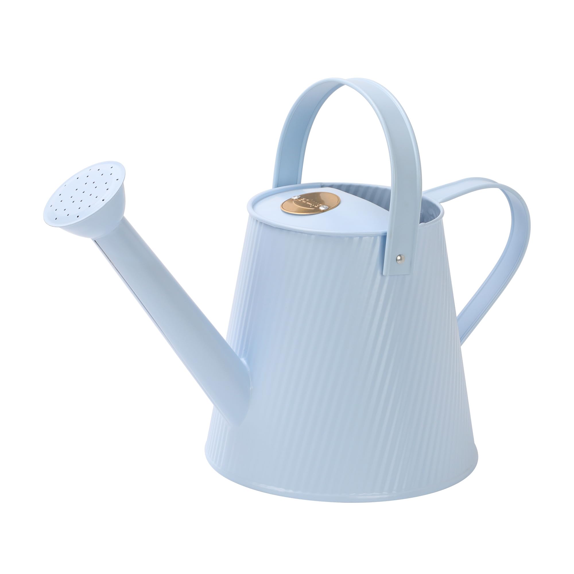 Simpa Matt Light Blue 3L 3 Litre Colour Metal Watering Can With Watering Rose
