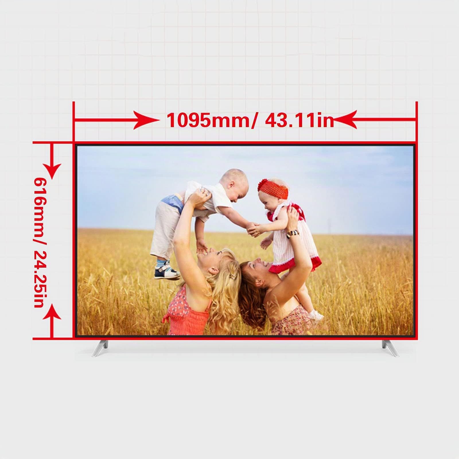 Protector De Pantalla para TV PelíCula Antirreflejo Y AntiarañAzos De 75 A 85 Pulgadas Alivia La Fatiga Ocular Y Reduce El Reflejo para LCD Led OLED,77inch 1722x993mm
