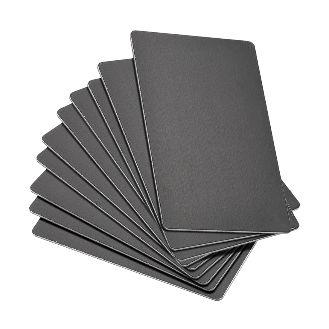 sourcing map 10 Stück Leere Metall Karten 100x60x1mm, Schwarz Metallkarte Aluminium Platte, DIY Lasergravur Rohlinge Tag für Klingelschild Visitenkarten Namensschilder Briefkasten Türschilder
