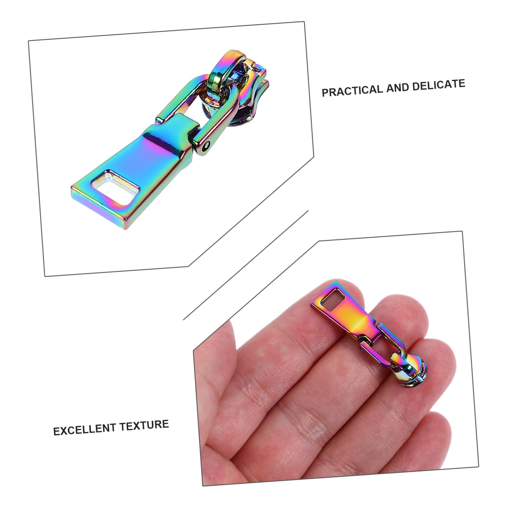 SHINEOFI 30piezas Coloridos Tiradores De Cremallera Metálicos Para Equipaje y Mochilas Accesorios Prácticos De Reemplazo Para Ropa y Manualidades