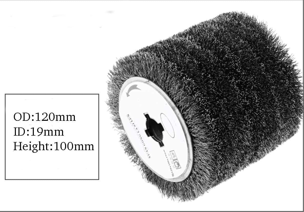 SIGNI 120 mm Edelstahl-Drahtbürstenrad für Metalloberflächen, Polieren, Schleifen, Entfernen von Rost (0,15 Draht)