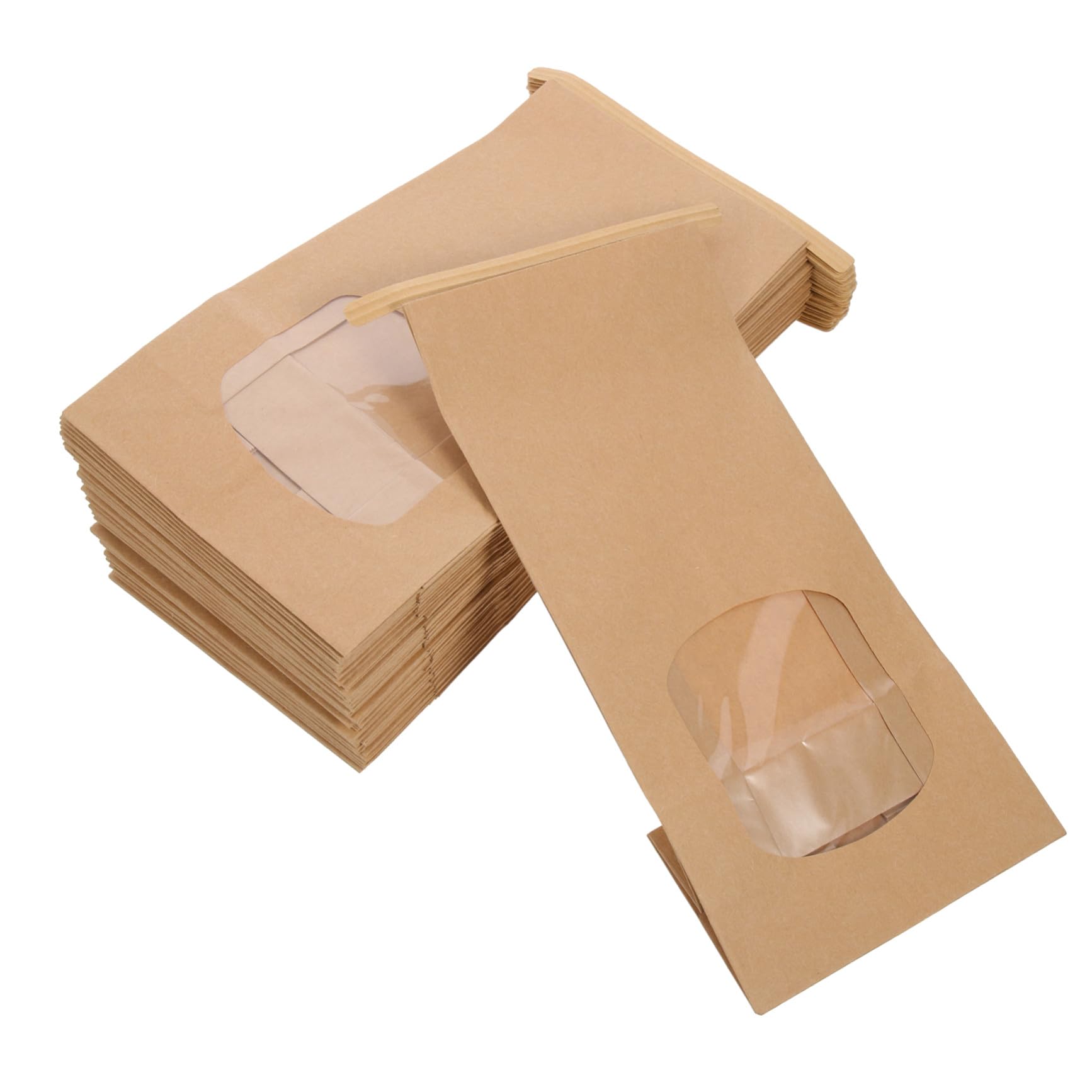Sachet kraft pour biscuit de Noël et présents gourmands : pochette cadeau avec fenêtre