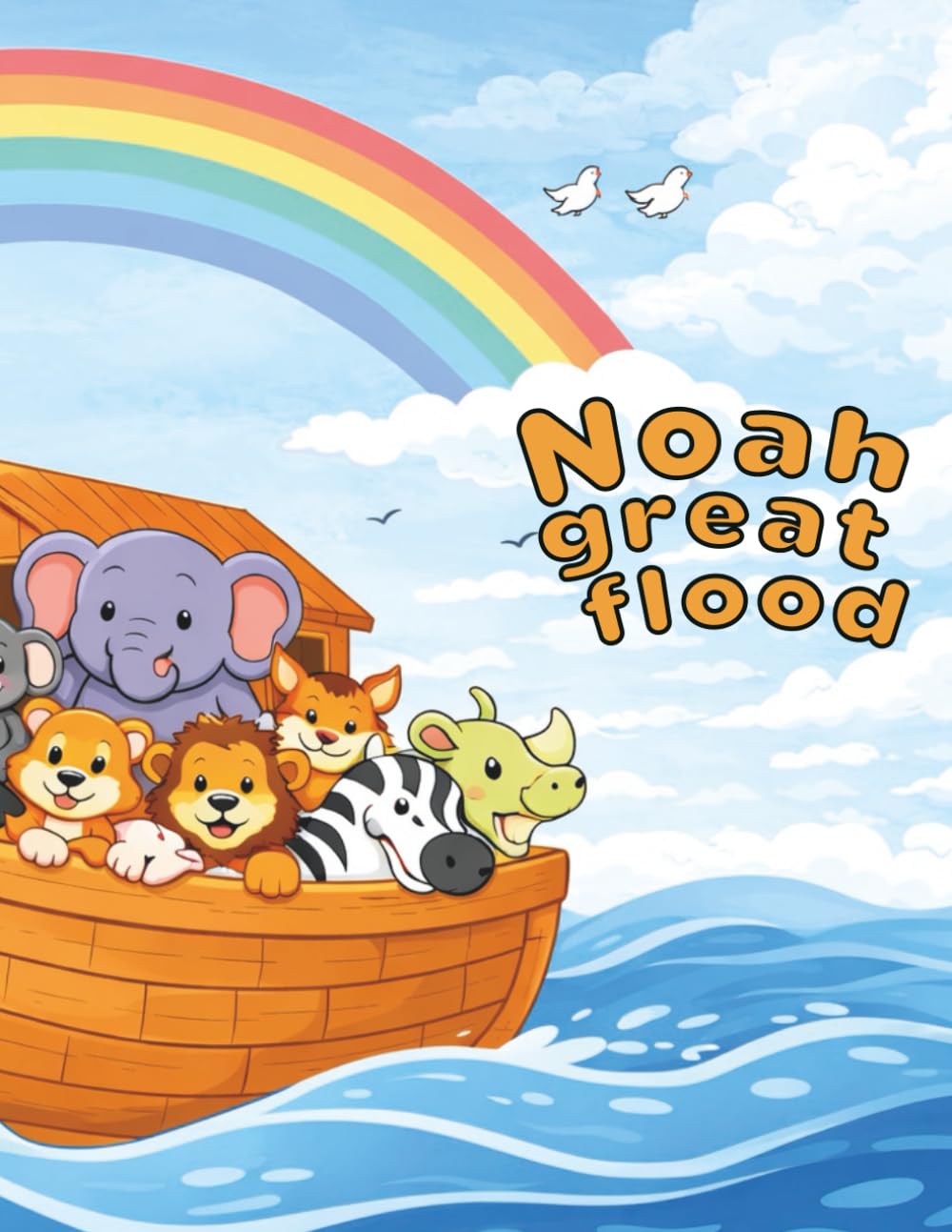 Noah Great Flood: A Bible Coloring Book for Kids Ages 4–8 (Color the Bible Stories Series)