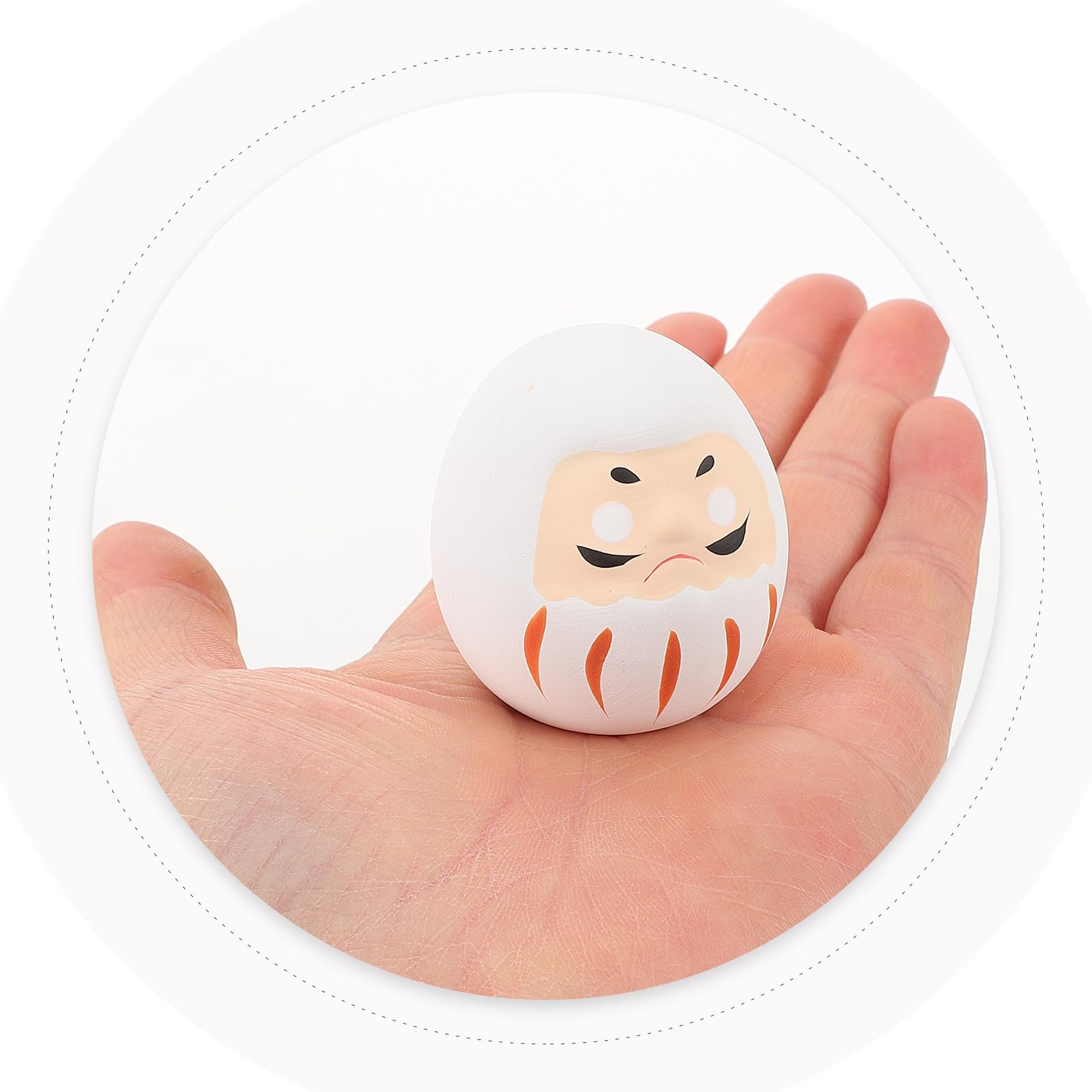 Figura de Cerámica Japonesa Darma, Miniatura Tradicional para Decoración de Escritorio y Hogar, Adorno Japonés de Mesa, Estatua Suerte y Accesorio Decorativo
