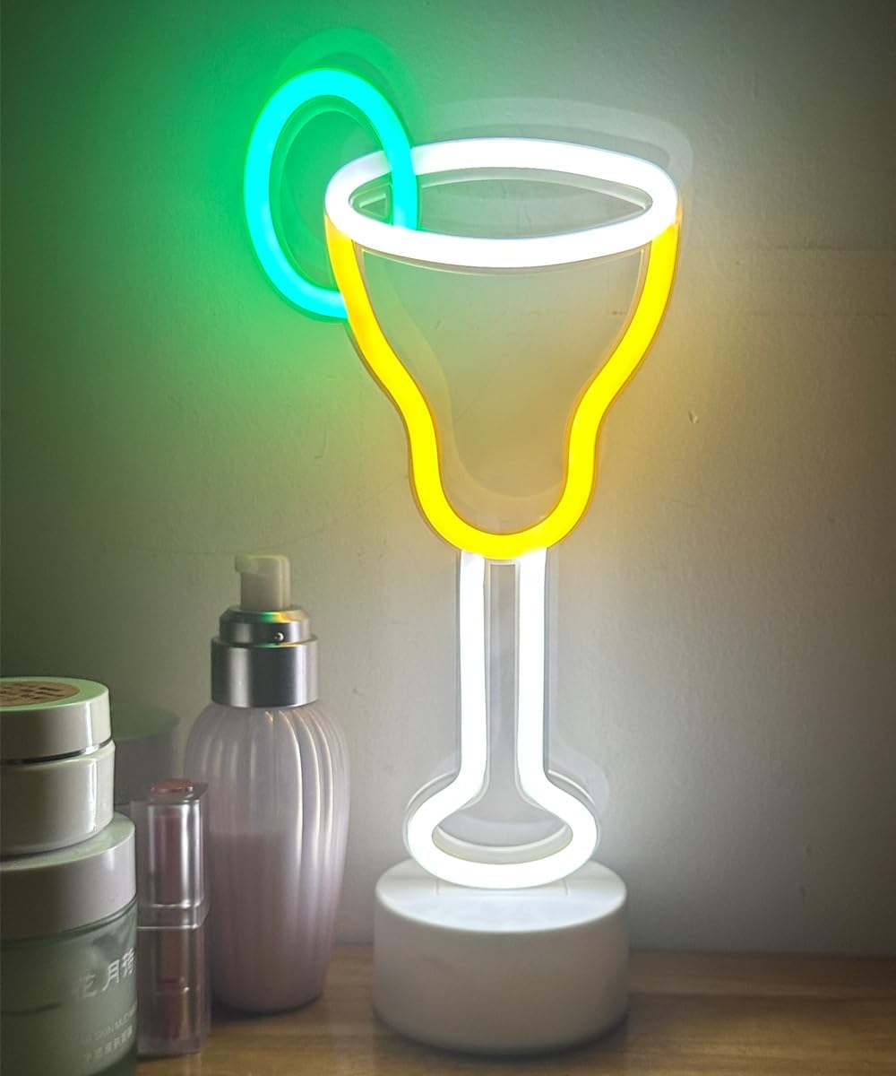 Cocktail Neon Signs with Stand for Kids Christmas