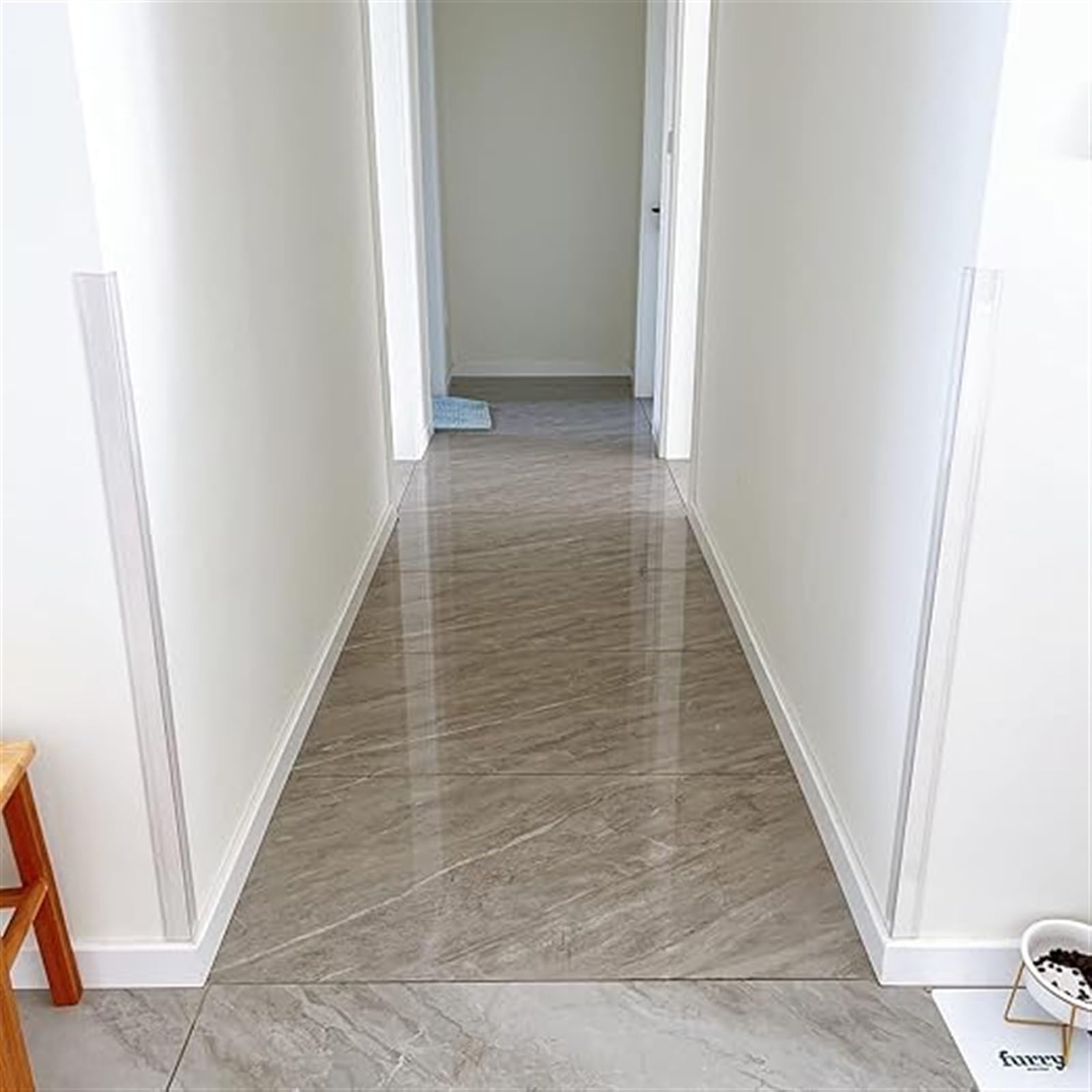 Alfombrillas protectoras, Tira de moldura esquina transparente(W 4cm/1.57in,200cm/78.7in)