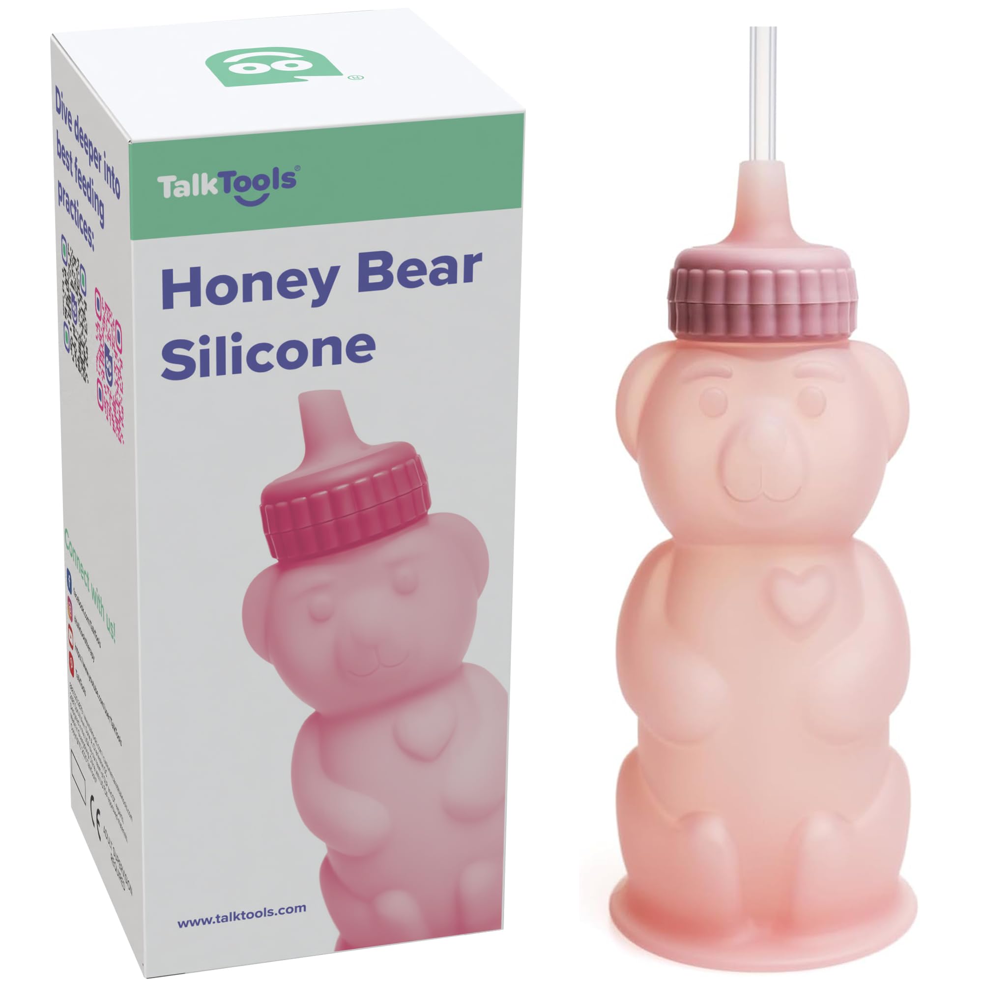 TalkTools Honey Bear Silicone Straw Cup