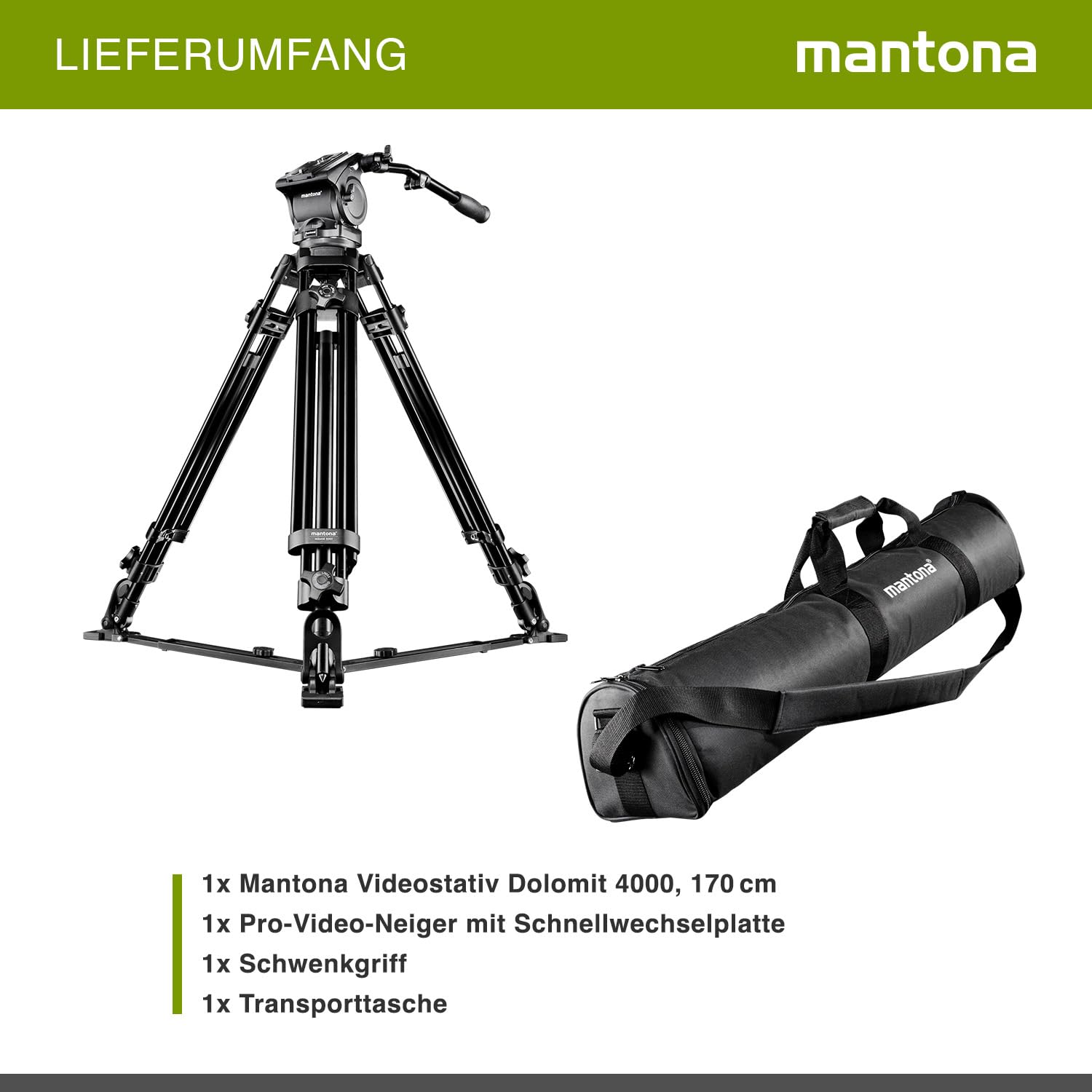mantona 170 cm Dolomit 4000 statyw do wideo DSLR