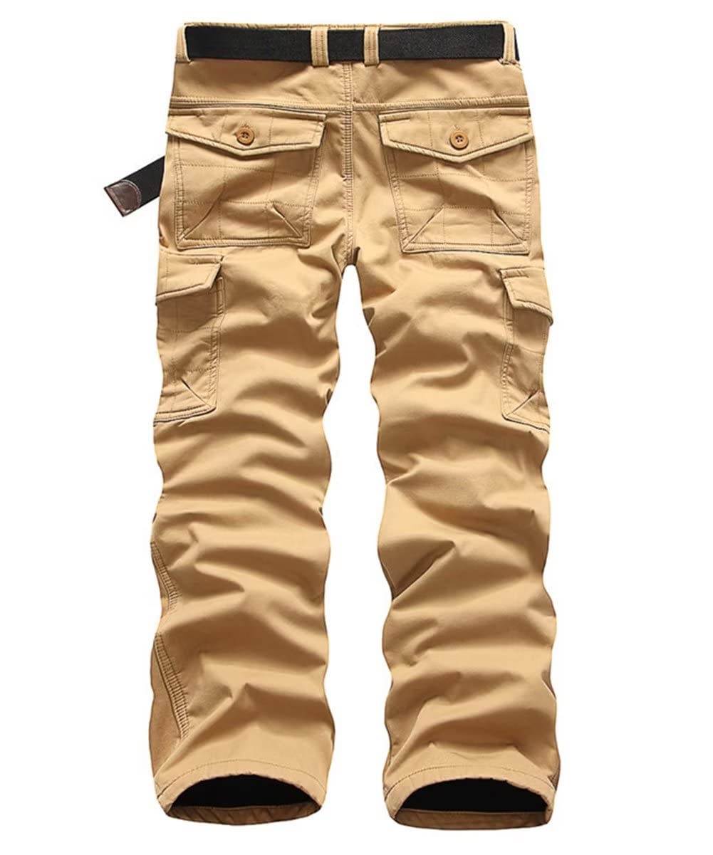 HNVAVQ Pantalon Doublé en Polaire Thermique Automne Hiver pour Homme Pantalon Tactique Cargo