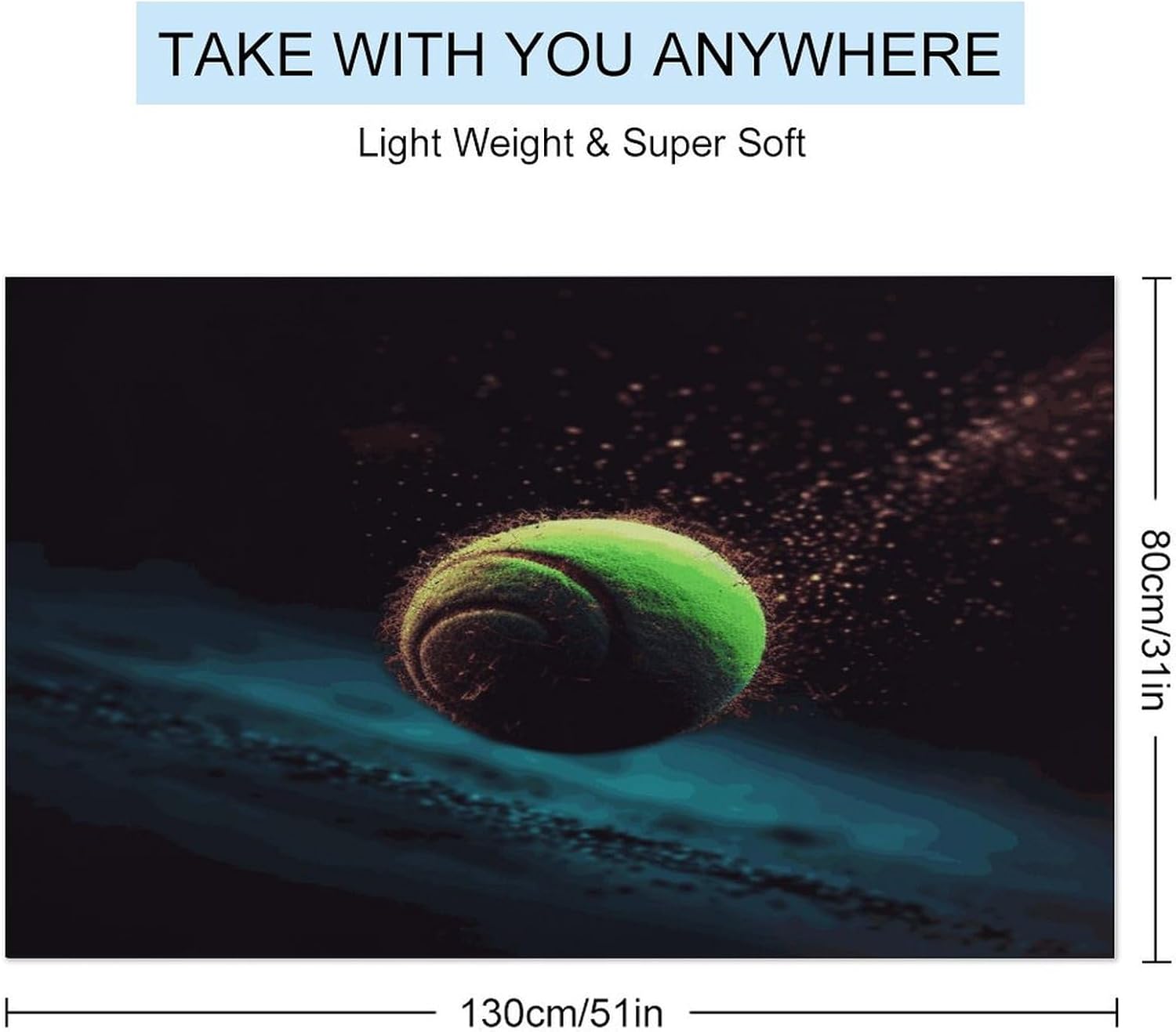 Swimming Towel, Tennis Printed Fashion Towel,Portable Towel,Durable Towel