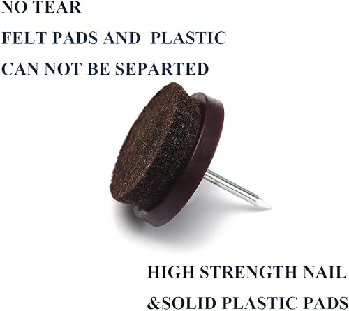 Miniatura 3 de Furnigear - Almohadillas de fieltro para uñas para muebles, protectores de suelo para patas de muebles, paquete de 24 almohadillas de fieltro para