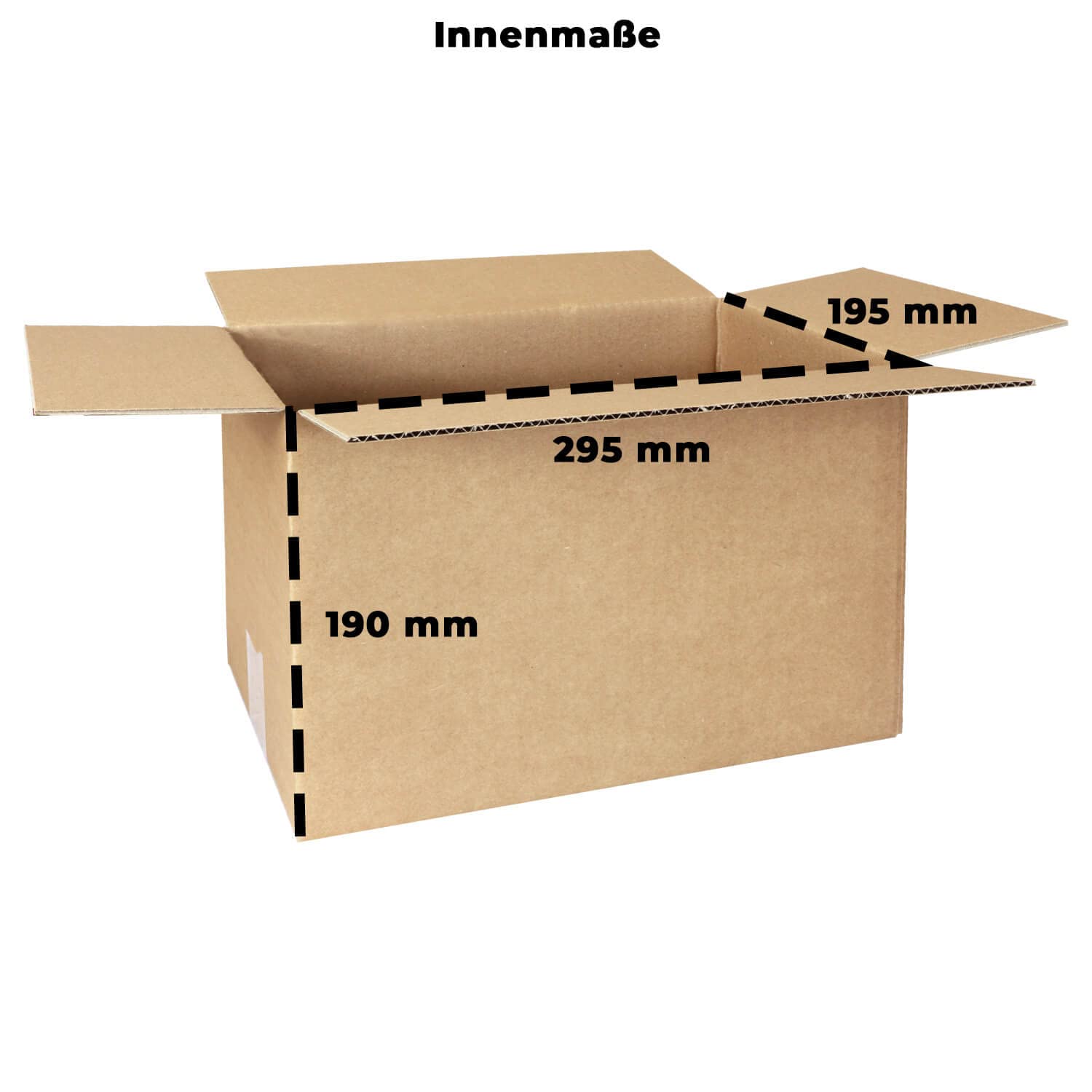 smiley pack 100 Stück Faltkartons 300 x 200 x 200 mm braun KK31 Versandkarton Verpackungskartons 30 x 20 x 20 cm aus Wellpappe 1 wellig Karton Pappkarton Versandbox Paket Päckchen