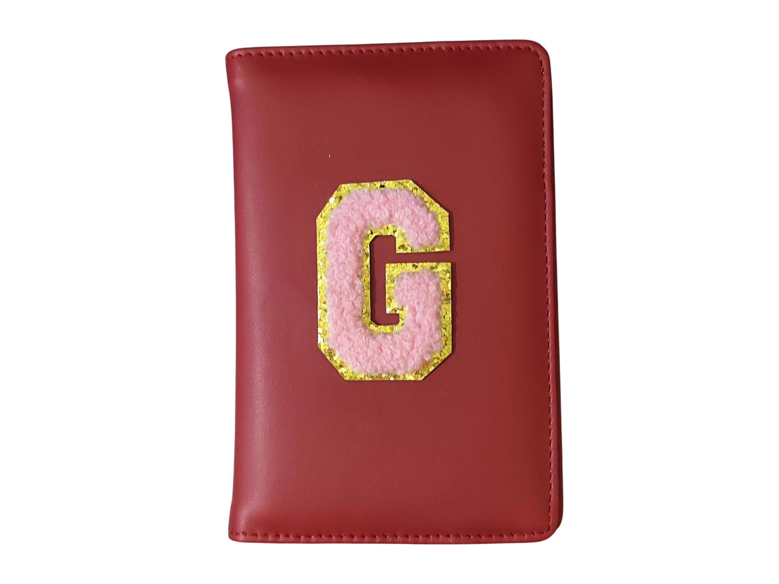 M.F.H Maroon Passport Cover | Travel Accessories Organizer with Name Initials- Random Colour | for Men & Women | Vegan Leather Passport Holder | Passport Cover with Card Slots| Initial Letter (G)-image-2