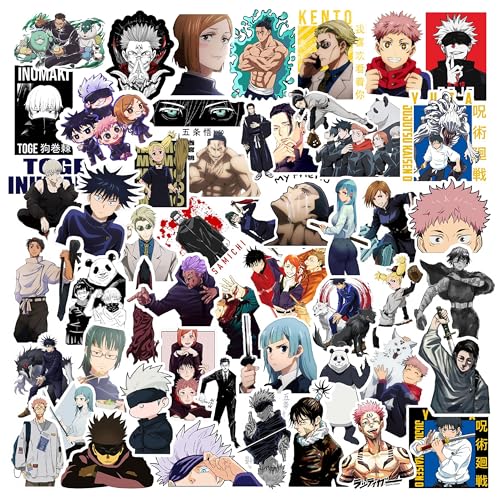 Image of Anime Jujutsu Kaisen Stickers - 50+ Waterproof Vinyl Stickers for Laptop, Phone, Skateboard & More | Gojo, Sukuna, Itadori & Anime Fans