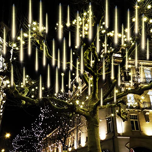 Joiedomi 3 Pack 288 LED Meteor Shower Rain Lights 8 Tubes 30cm for Halloween, Christmas, New Year, Wedding, Party, Holiday, Valentine's Day, Thanksgiving Day, Outdoor Decoration (White) Joiedomi 3 Pack 288 LED Meteor Shower Rain Lights 8 Tubes 30cm for Halloween, Christmas, New Year, Wedding, Party, Holiday, Valentine's Day, Thanksgiving Day, Outdoor Decoration (White)