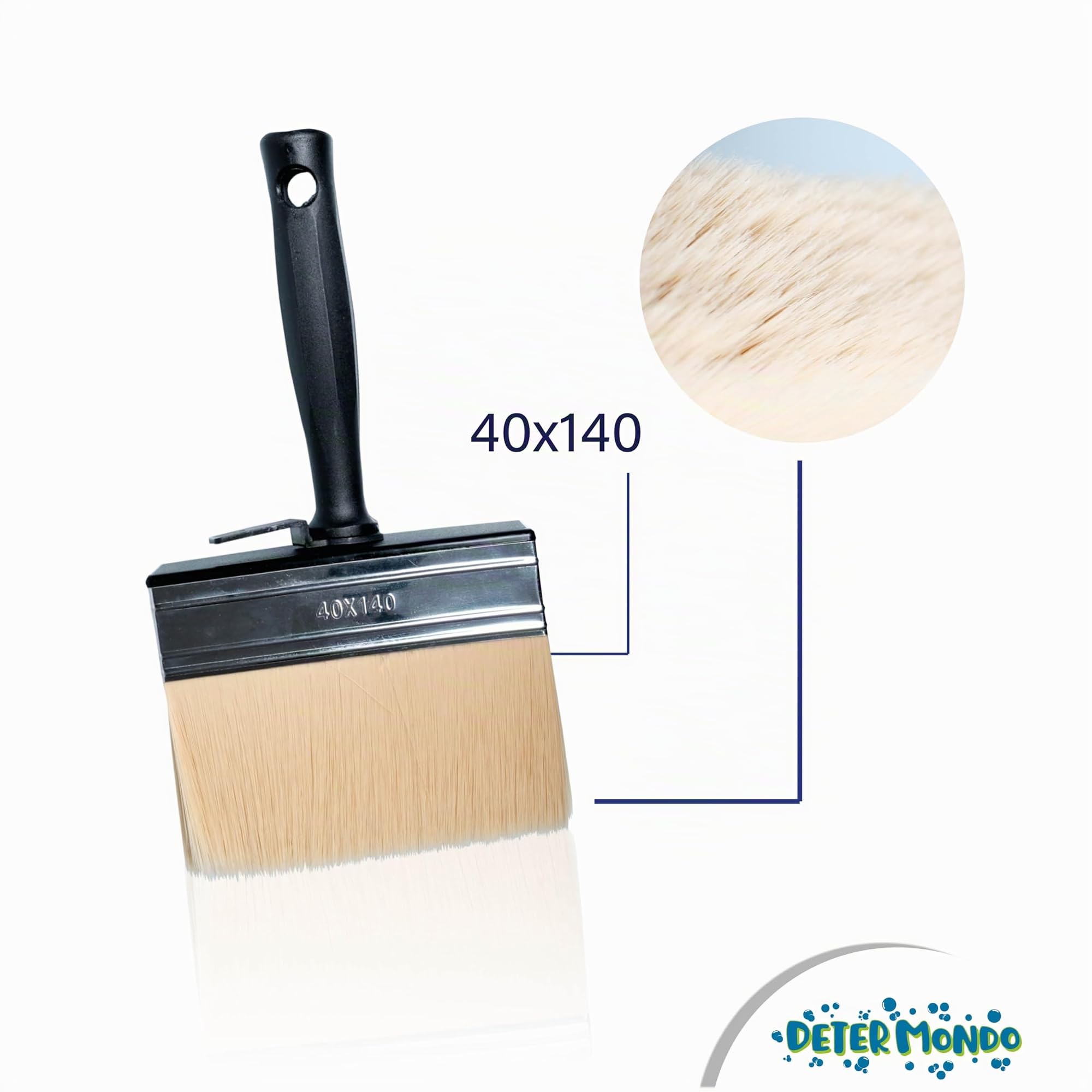 Pittura Bianca per Interni Lavabile 4 Litri Classe A+, Vernice Bianca per Muro Interno Traspirante Opaca ad Alta Copertura, con Pennello Plafone 10x4cm e Nastro per Mascheratura, Kit Pronto Uso