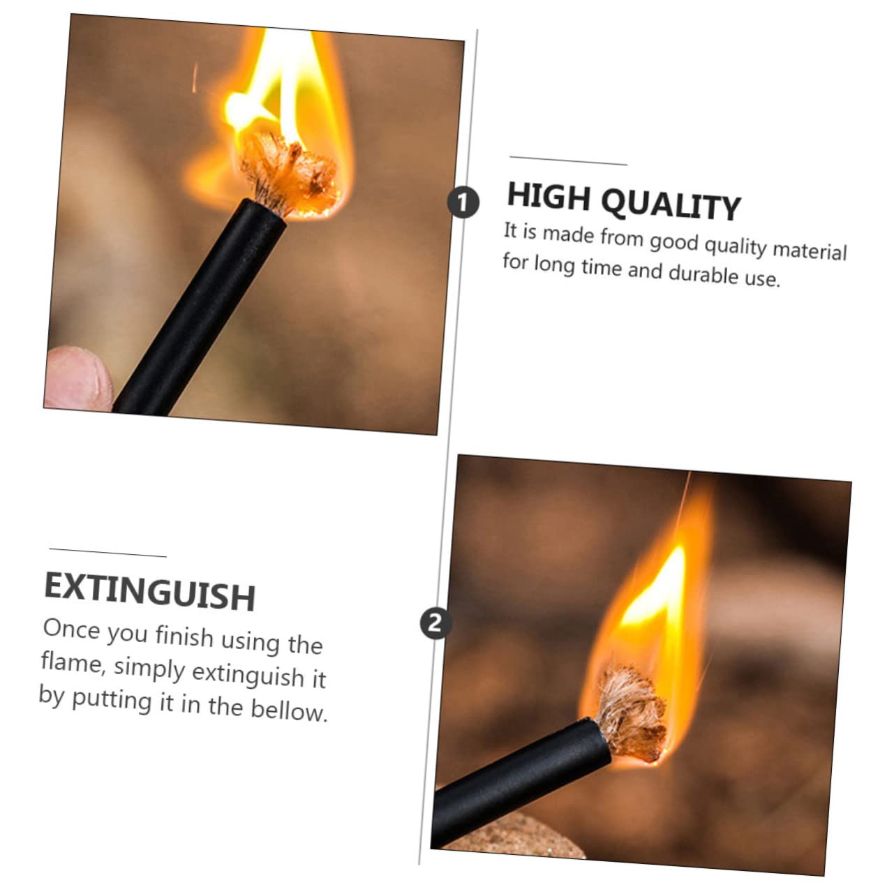 Abaodam 5 Sätze Bienenwachseil Docht Zum Campen Camping Feueranzünder Feuerstarter Überlebensfeuerstarterseil Feuerstartschnur Hanfseil 3 Stück * 5