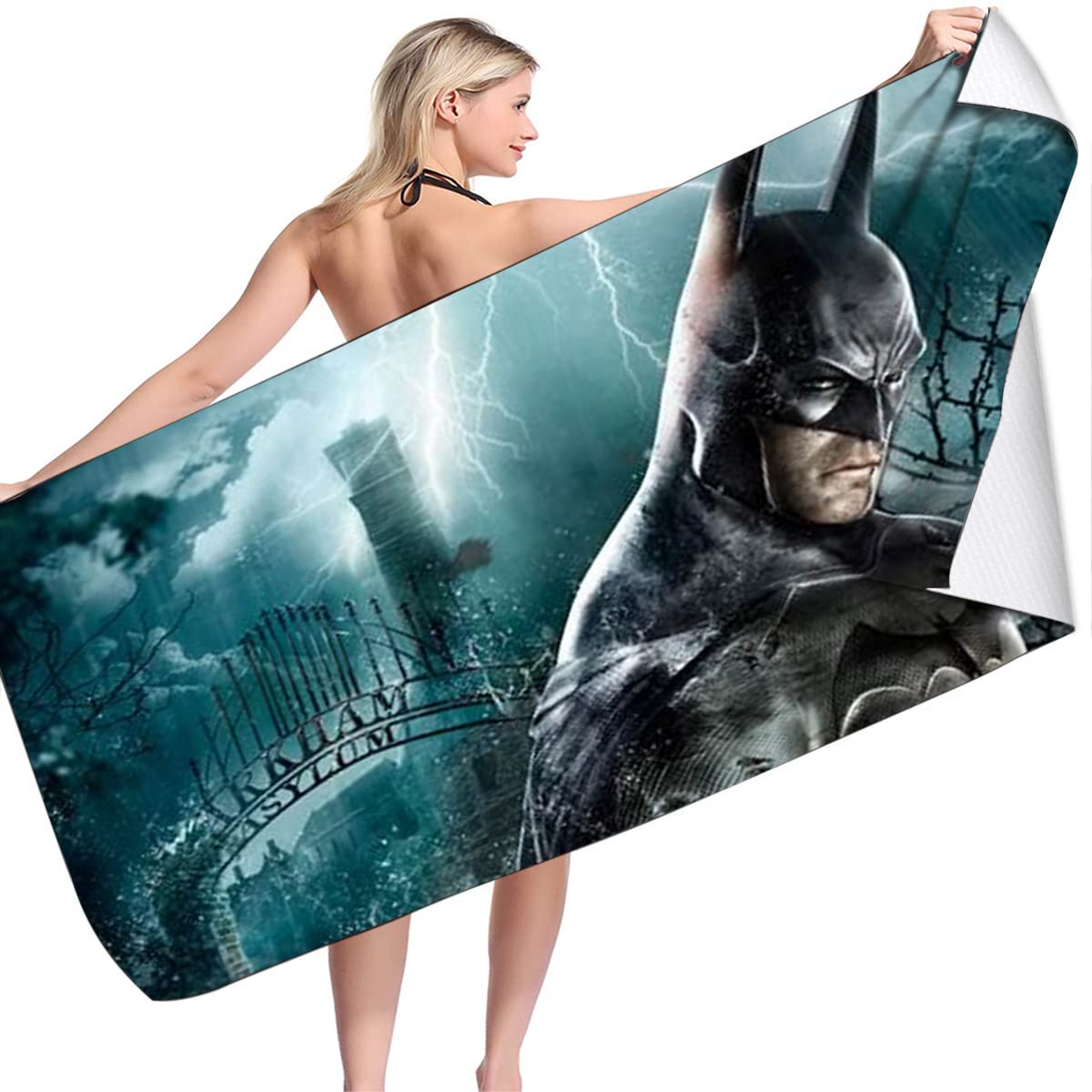 LRUD Batan Bath Towel, Beach Towel, Bath Towel, Children's Summer Beach Towel, 70 x 140 cm, Microfibre Beach Towel, Sports Towel, Beach Towel, XXL (A02, 100 x 200 cm)