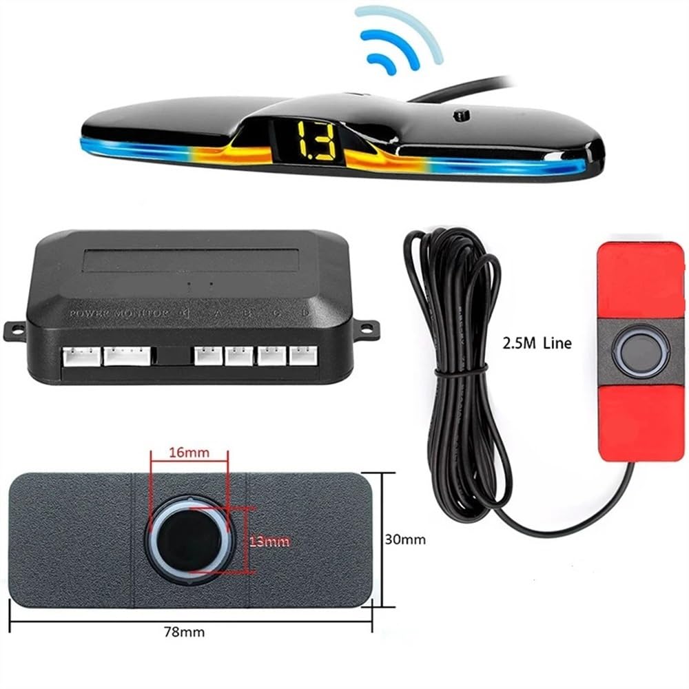 Radar recul Capteurs Plats De 13 Mm, 4, Kit