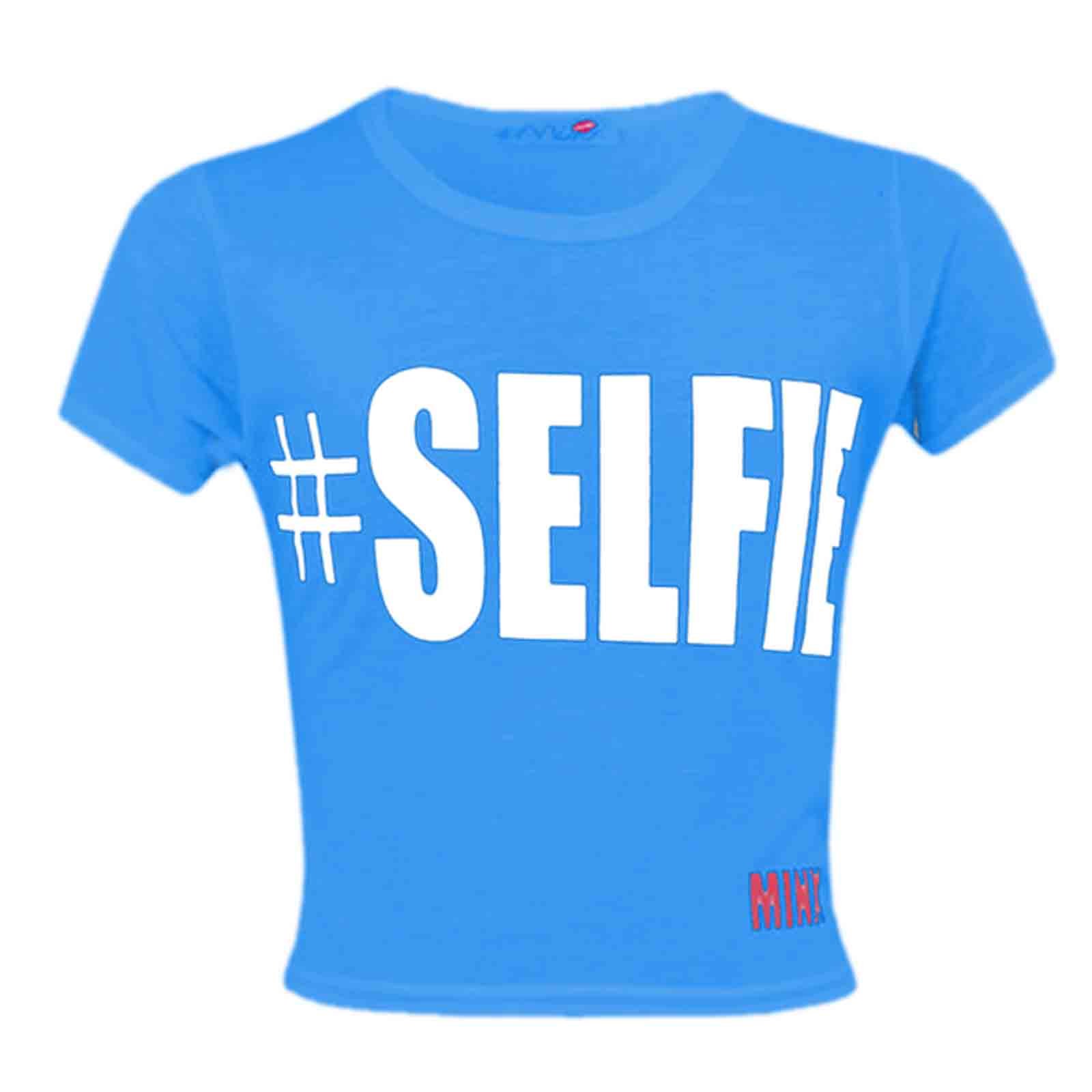 A2Z 4 Kids Girls Selfie Crop Top Short - #Selfie Crop Top Turquoise 13