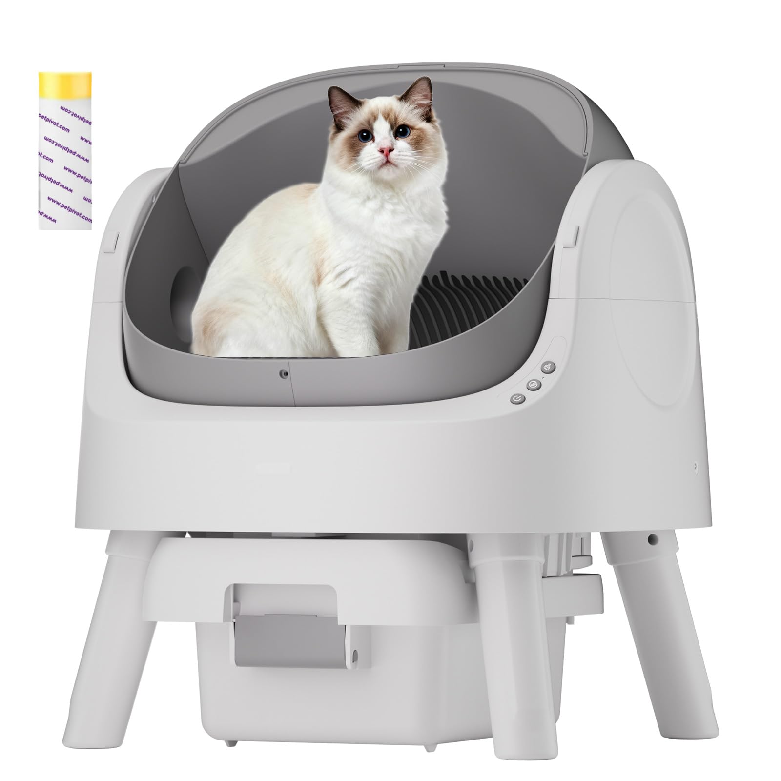 Self Cleaning Cat Litter Box, Automatic Cat Litter Box for Multiple Cats, Integrated Safety Protection with Open-Top Design