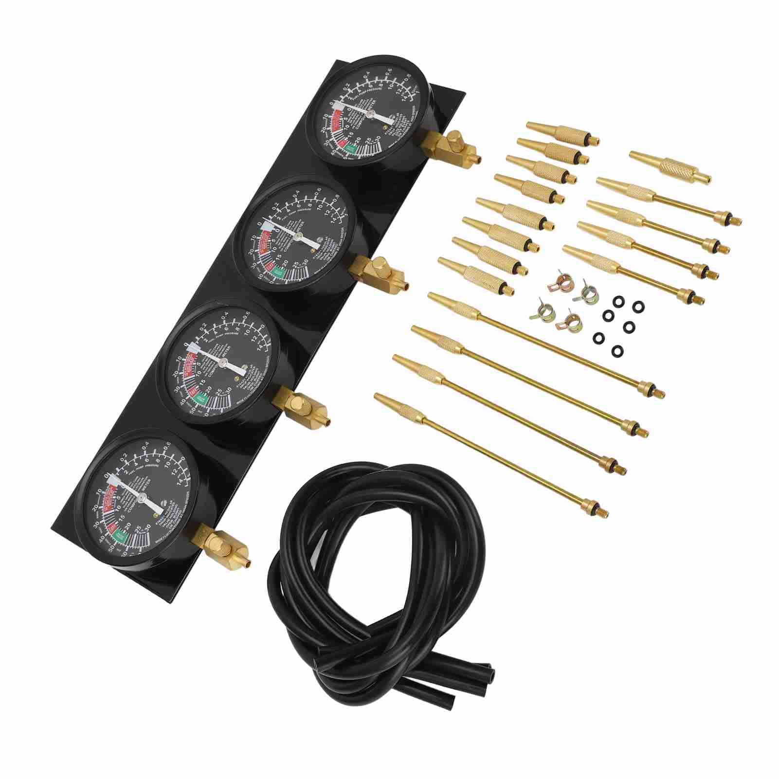 Kit de herramientas de calibre sincronizador de carburador al vacío con 4 mangueras de goma para herramienta de sincronización de carburador de motocicleta de 4 cilindros fácil