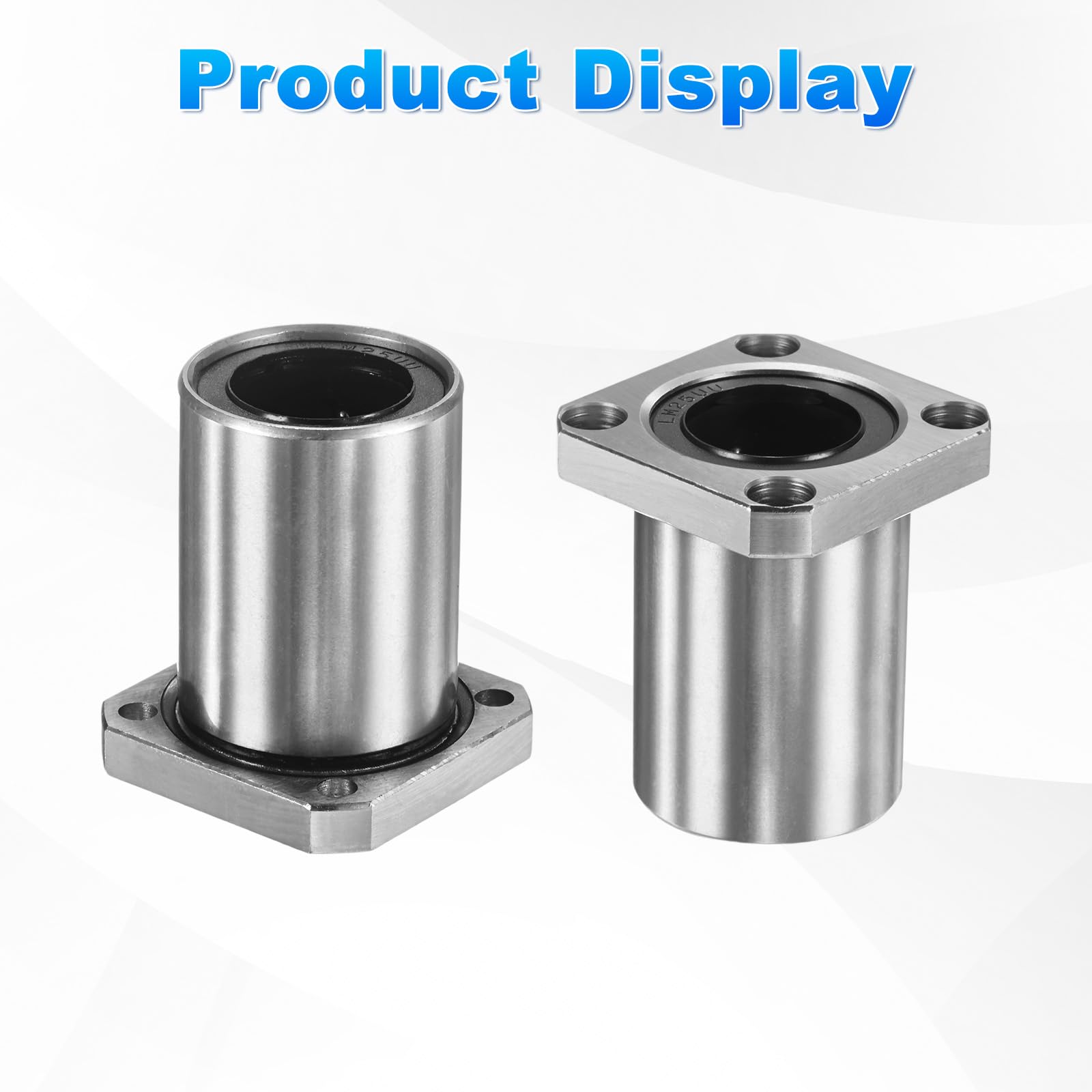 PATIKIL Cuscinetti rigori A Sfere LMK25UU ID 25mm OD 40mm L 50mm Foro 5.5mm 4Pcs Flangia Rotonda Cuscinetto A Scorrimento rigore Doppia Tenuta Gomma Guida Albero Per Macchine Stampante 3D