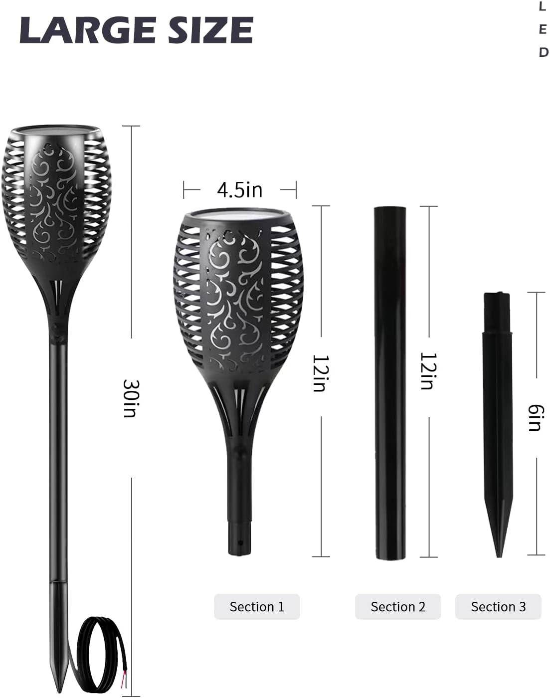 Buy Low Voltage Landscape Lights Outdoor 12V 24V Flickering Flame