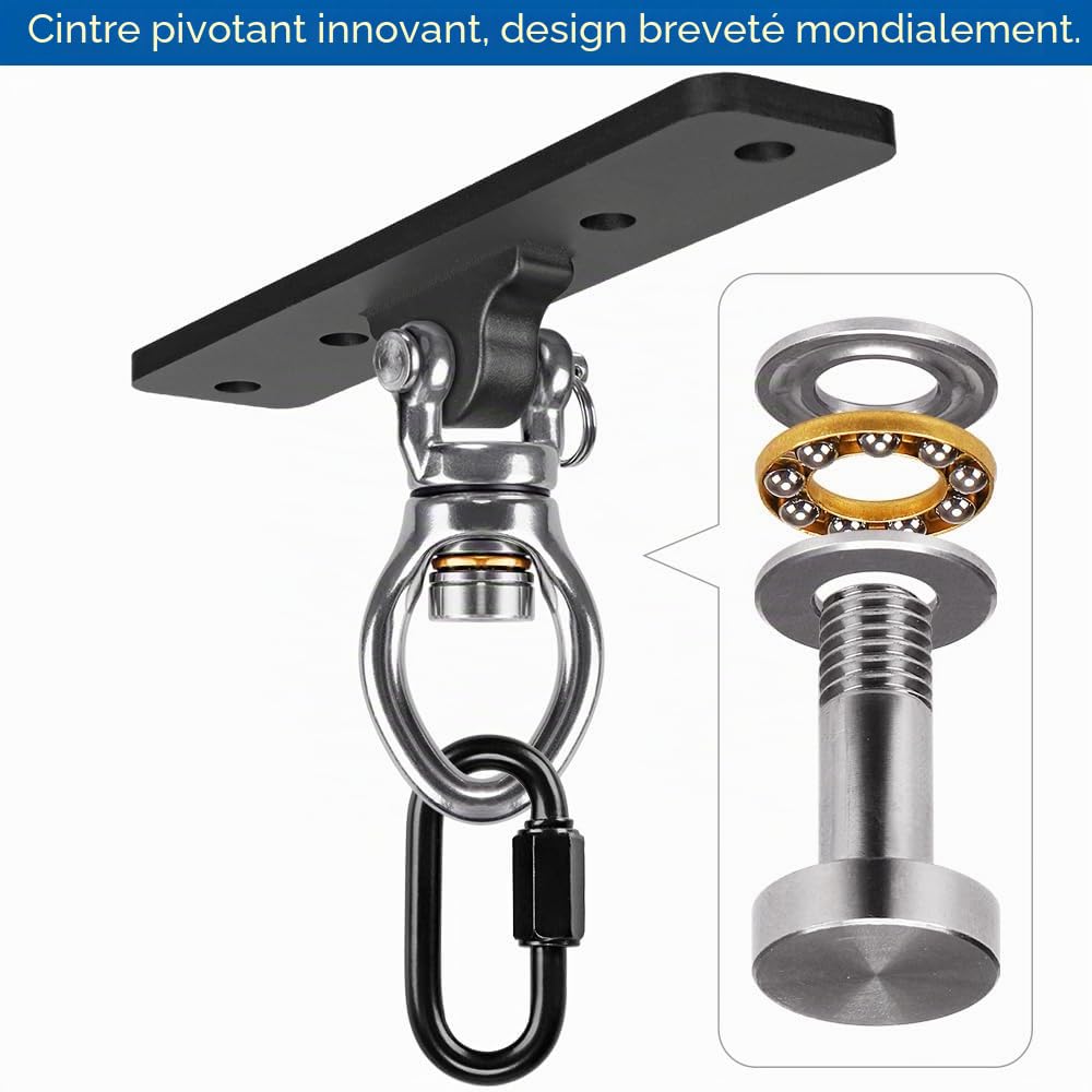 Kipika Support de Sac Lourd – Support de Suspension Robuste en Acier pour Sac de Frappe, Support Mural au Plafond pour la Boxe, Le Kickboxing, Le Muay Thai, et l'équipement de Fitness à Domicile