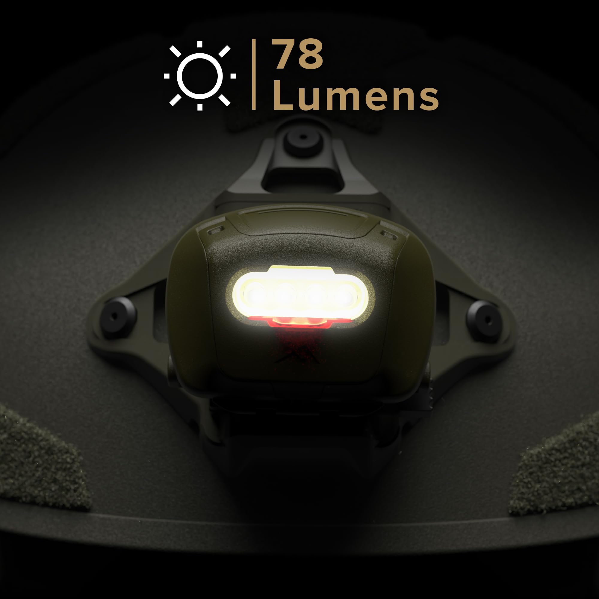 Princeton Tec Quad Tactical MPLS LED Stirnlampe (78 Lumen, Olive Drab)