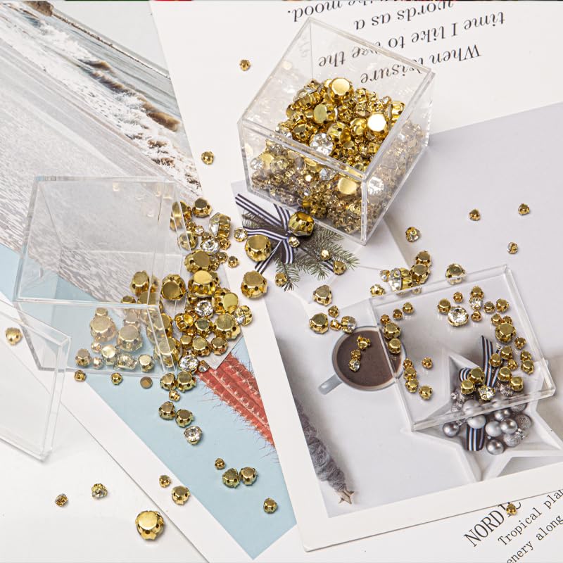 Keboyoe 12 Pcs Acrylic Display Box with Lid 5.5 x 5.5 x 5.5 cm Small Clear Boxes Clear Display Box Square Cube Boxes Storage Containers Organiser for Candy Pill Jewelry Makeup Party Favor - Image 3
