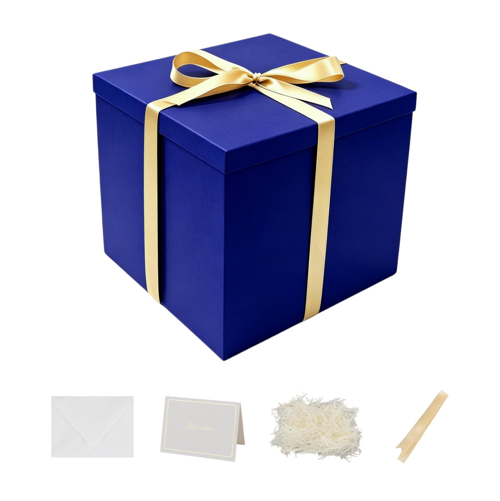 Nenwic Large Gift Box with Lid 28x28x26cm Blue Boxes, 2Pack