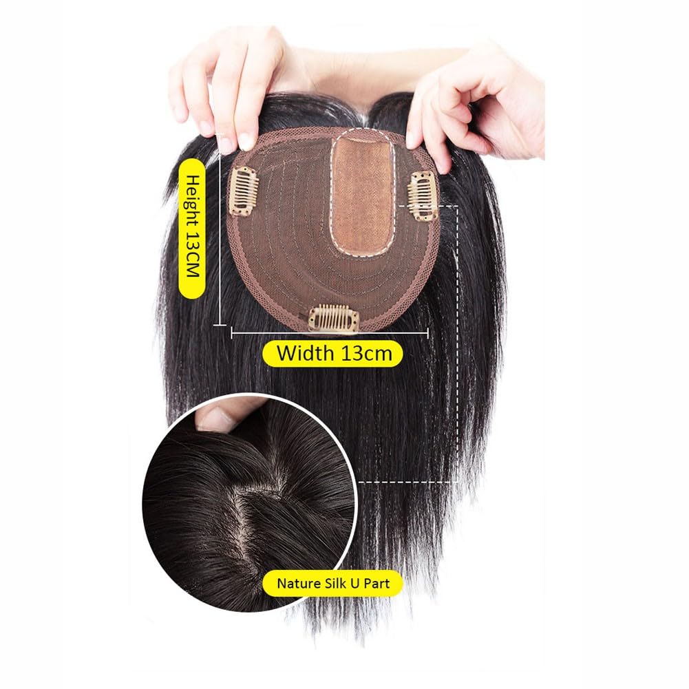 Amazon.com : QIANCHUN U-Part Silk Base Real Human Hair  display picture 2