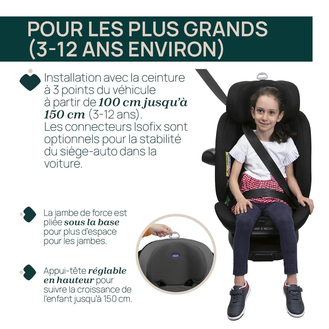 Chicco Everone I-Size, fotelik samochodowy z bazą ISOFIX, od 0 do 36 kg, od 40 do 150 cm, homologacja ECE R129/03, obrót 360° i odchylanie, grupa 0+/1/2/3, od 0 do 12 lat