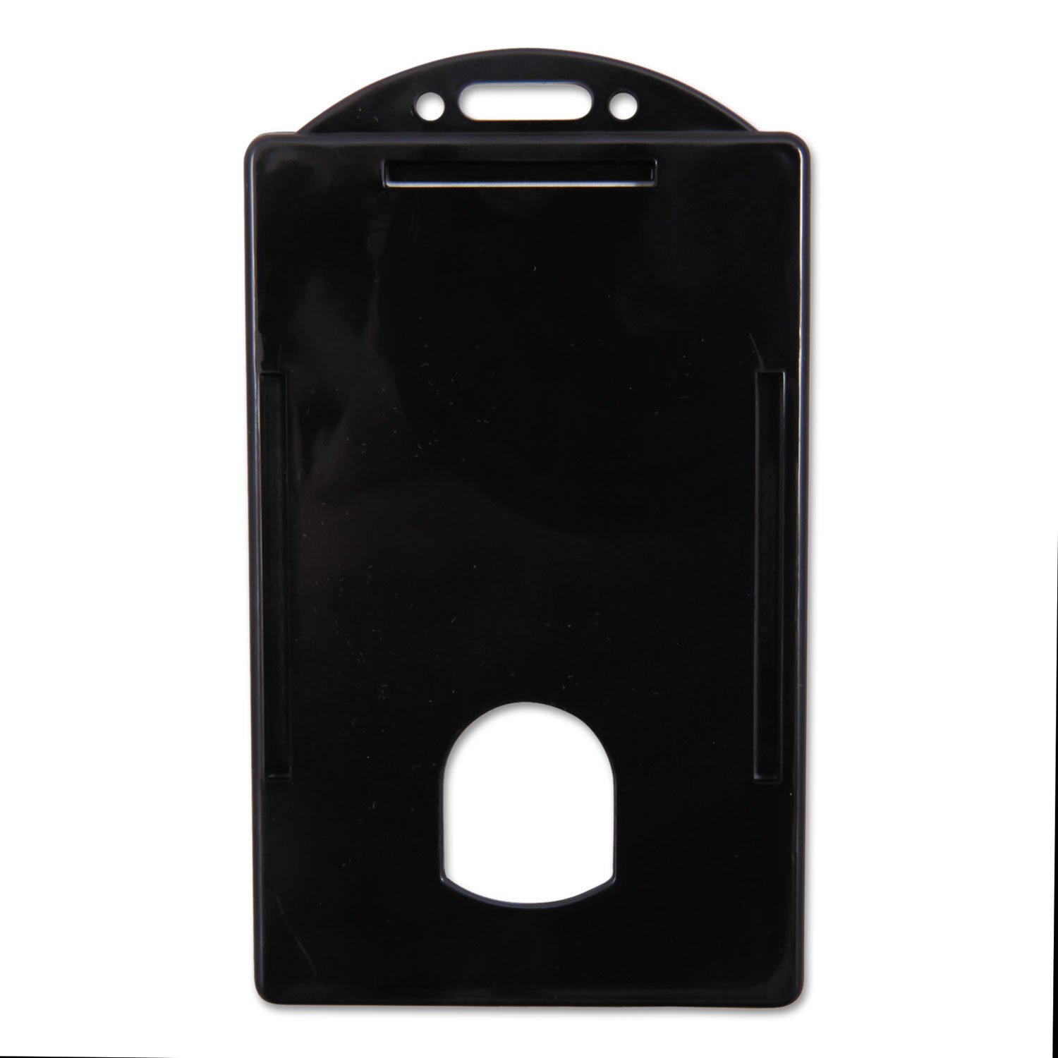 Baumgartens Sicurix Badge/Card Holder, 4 x 2 9/10, Black, 25/Pack by Baumgarten's
